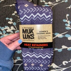 Muk Luks Women's Purple Thermal Sock